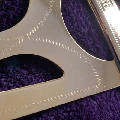 NOS-Gibson  Super 400 Exclusive Tailpiece  & Authentic Truss Rod Cover COMBO Late 80’s - Engraved Solid Brass with Super 400 semi-polished bound Truss Rod Cover. image 10