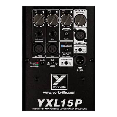 Yorkville Sound YXL15P 2-Way 15" Powered Portable PA Speaker w/ Bluetooth 1000W image 5