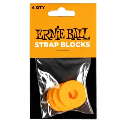 Strap Blocks Orange Set Guitar / Bass Instrument Strap Securing Flex-Locks Fits Most Nice n Tight & Modification-Free Secure & Aesthetic Strap Locking image 2