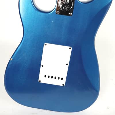 Stratton Blue Body 6-String Electric Guitar w/ Gig Bag Great! image 5