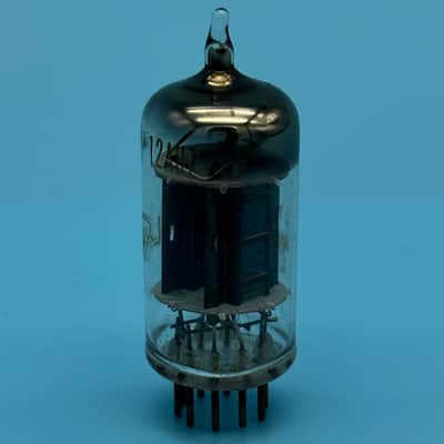 1950s Sylvania 12AU7 ECC82 Vintage Black Plate D Getter Preamp Tube! T333 image 4