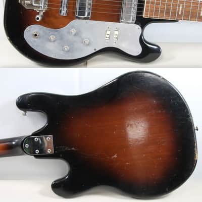1960s Teisco WG-2L Electric Guitar Japan Sunburst (Needs Work) - Free Shipping image 5