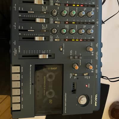 TASCAM Portastudio 414 MKII 4-Track Cassette Recorder 1990s - Blue image 1