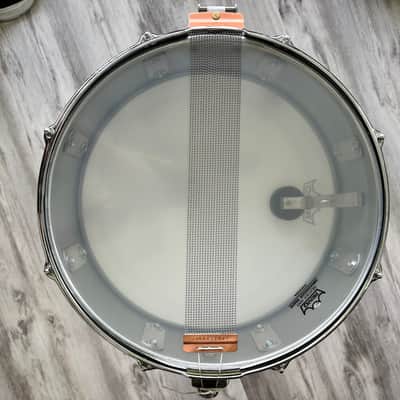 Slingerland No. 130 Gene Krupa Sound King 5x14" 8-Lug Chrome Over Brass Snare Drum with Zoomatic Strainer 1963 - 1977 - Chrome image 6
