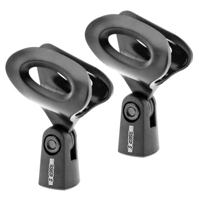 5 Core Microphone Clip Holder 2 Pieces with Screw Adapters 5/8 to 3/8 Inch image 1