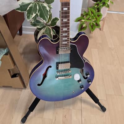 Epiphone ES-335 Blueberry Burst BRAND NEW Figured Flame Top and Back Semi-Hollowbody Hollow Body Archtop 335 Electric Guitar image 14