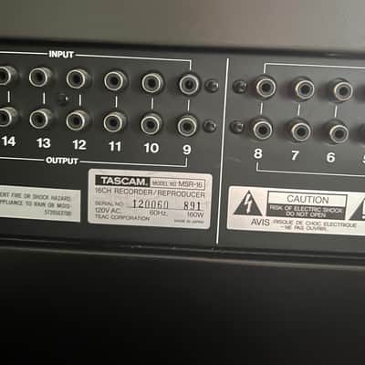 TASCAM MSR-16 1/2” 16-Track Reel-to-Reel Recorder w/ Used SM911 Tape, Take-Up Reel + Cables image 11