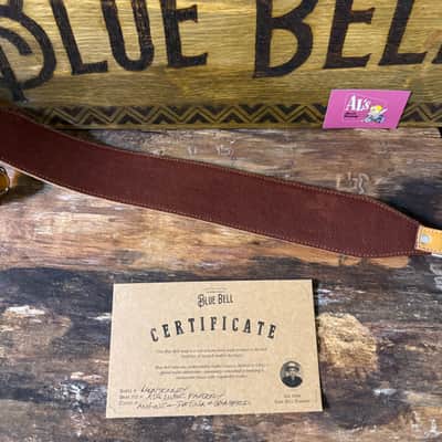 Blue Bell Straps  MONTEREY Artisan Custom for Al’s Music Factory  Aniline Patina Washed Silver Hardware image 7