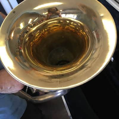 Conn 4 Valve Baritone Horn 1920 Brushed Silver image 1
