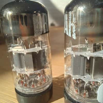 NOS 1974 MULLARD e88cc 6922 Mitcham Dimple DISC getter Special quality like CV2492 ecc88 6dj8 CCA perfectly balanced and very strong, gold pins best audio tube, for EMI redd 47 image 11