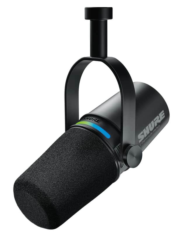 Shure MV7i Smart Microphone with Built-in Audio Interface - Podcast & Musician Mic with 2 Channels, XLR and 1/4", USB-C for Mac/PC/Phone, Advanced DSP Features, All-Metal Design, Auto Level Mode image 1