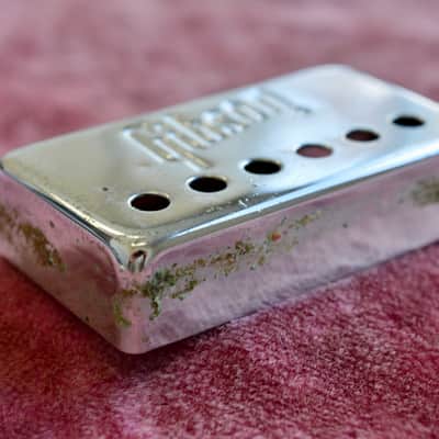 Vintage 1970's Gibson Embossed PAF Humbucking Bridge Pickup Cover 1972 1973 ES-335 image 2