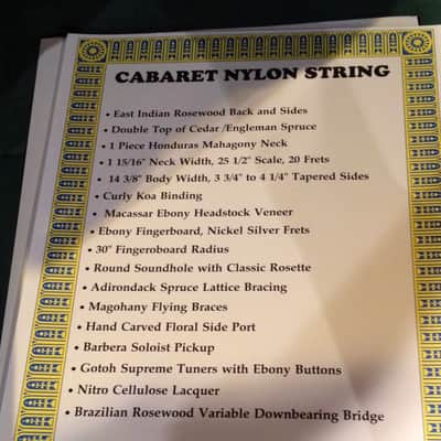 Buscarino Cabaret Custom Nylon String Classical Used (2014) image 12
