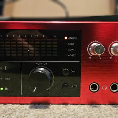 Focusrite Clarett 8Pre X Thunderbolt Audio Interface 2010s - Red image 4