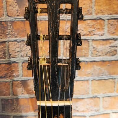 Very Early & Super Cool German Made 1850s-70’s Parlor Acoustic Natural w/ '30s Chipboard Case image 3