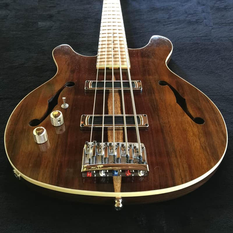 Wrong Way Customs Rosewood 5 String Rosewood Left Handed Bass Guitar Lefty image 1