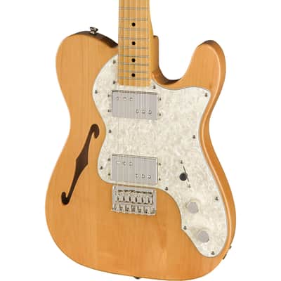 Squier by Fender Classic Vibe 70's Telecaster Thinline Guitar - Maple - Natural image 1