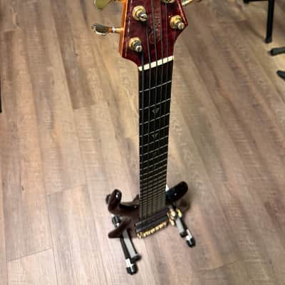 Warrior Custom Build DM 6 String Bass 2000s - Quilted Red image 4