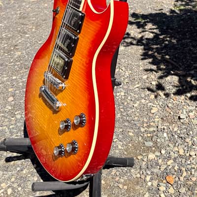 Woodrite Matt Pike Signature Warlord Flame Maple Top Cherry Sunburst w/OHSC image 3