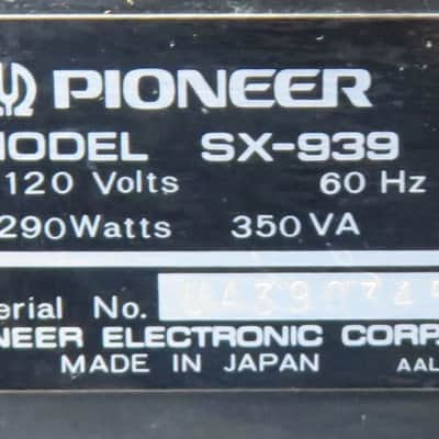 PIONEER SX-939 FM/AM STEREO RECEIVER FULLY SERVICED RECAPPED + LED'S image 12