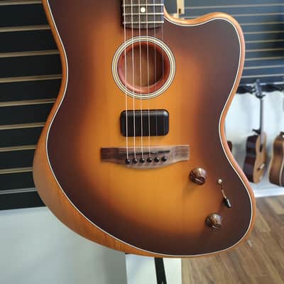 Fender MIM Acoustasonic Jazzmaster 2021 - Present - Tobacco Sunburst image 2