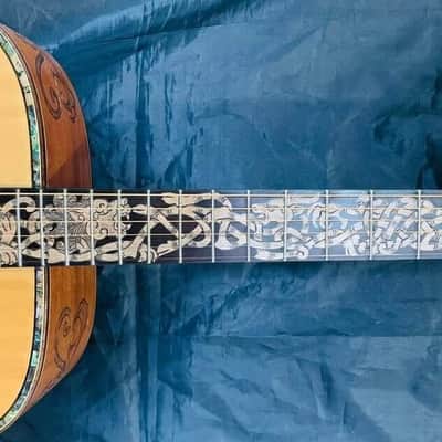 Blueberry Handmade Acoustic Dreadnought Guitar Celtic Motif - built to order image 11