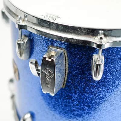 Gretsch Rack Tom Set (Blue Sparkle 70's Rack & Floor) 13x9 & 14x13 owned By J Mascis image 4