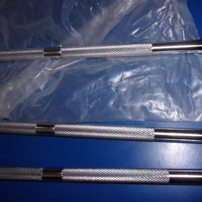 Gretsch  Lot of 3 Floor Tom Legs 21.5" Heavy Duty Chrome with rubber feet  new in bag image 2