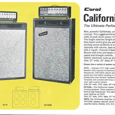 Vintage 1968 Danelectro Coral Catalog Brochure Guitars and Amplifiers Fold out image 3