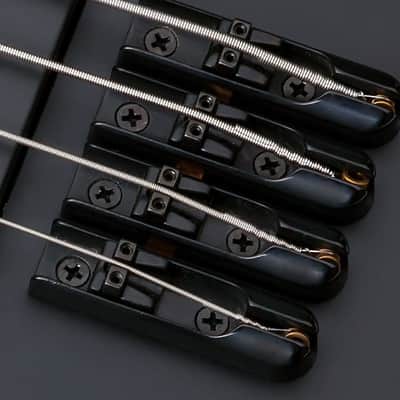 Schecter Stiletto Stealth-4 Electric Bass. Left Handed Satin Black image 4