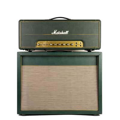 1970 Marshall Super Lead 100 w/ 2x12 Cab Green Tolex *New Photos* image 1