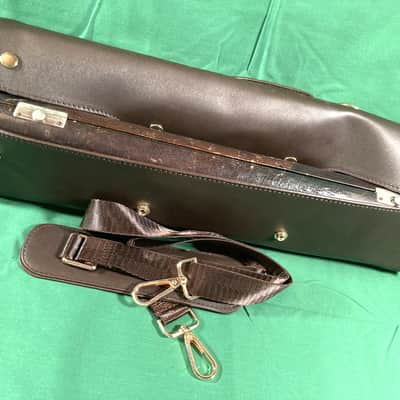 C Foot French Flute Case Cover-Gig Bag-Brown Pleather-w/Handle and Strap-Classy! image 2