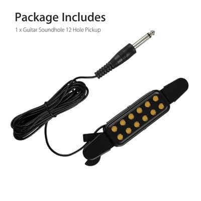 Clip-on Acoustic Electric Guitar Pickup Audio Transducer Amplifier 12 Hole 1/4" image 5