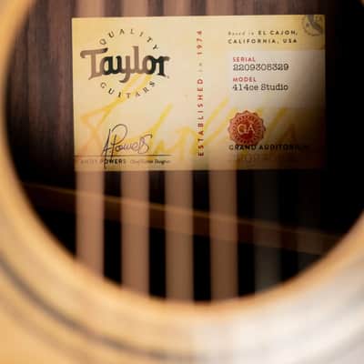 Taylor 414ce Studio Grand Auditorium Acoustic/Electric Guitar - Shaded Edge Burst with Gig Bag image 13