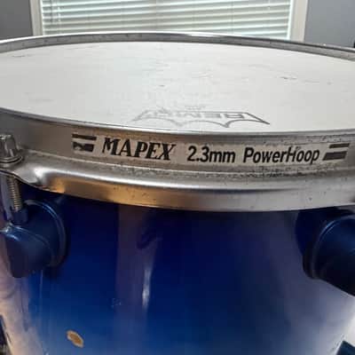 Mapex Pro M Blue & White Fade Drum Set image 16