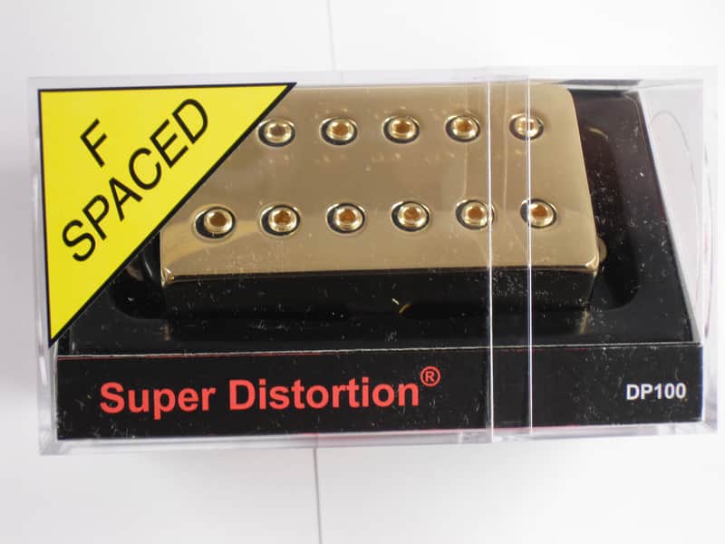DiMarzio F-spaced Super Distortion Bridge Humbucker W/Gold Cover DP 100 image 1