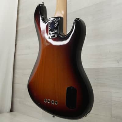 Used Fender American Jazz Deluxe Left Handed Bass Guitar Sunburst image 9