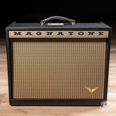Magnatone Kingston 12W 1x12” Combo Amp w/ Reverb – Black w/ Brown Grill image 2