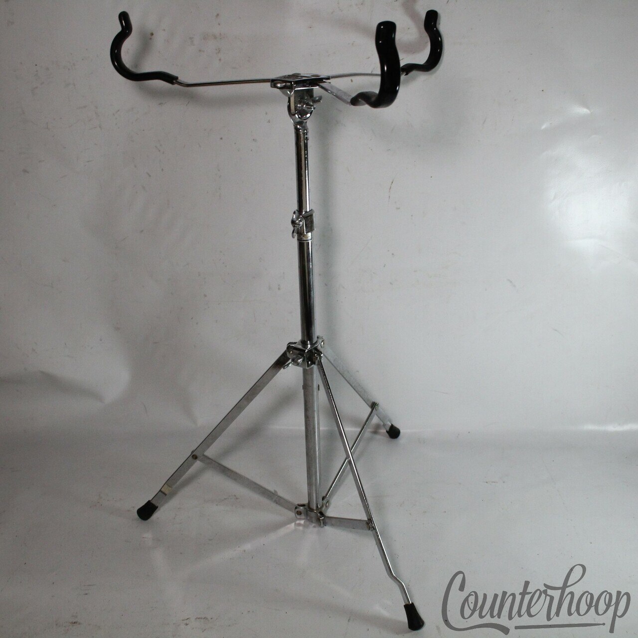 Ludwig Snare Drum Stand Atlas 1355 Single-Braced Chrome Chicago USA Vintage 70s — main photograph
