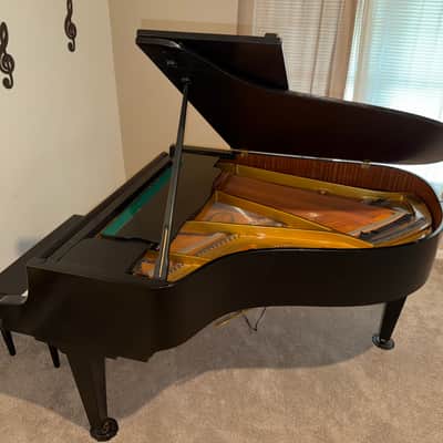 Schimmel Parlor Grand Piano 1970 - Ebony Satin image 2