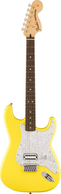 Fender Limited Edition Tom Delonge 6-String Stratocaster Electric Guitar with Seymour Duncan Invader Humbucker (Right-Handed, Graffiti Yellow) image 1