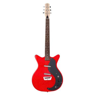 Danelectro Glitter '59 Electric Guitar-Black with Silver Glitter *USA Small Business* image 4