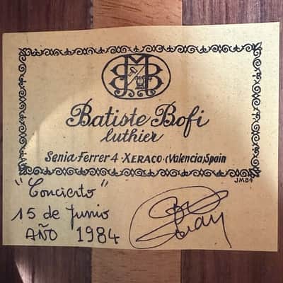 Batiste Bofi Concierto 10-String Classical 1984 - stunning 41 year old Indian Rosewood special order from Valencia Spain. image 12