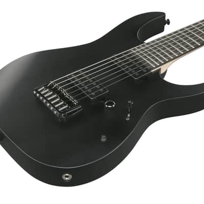 Ibanez RGIXL7-BKF Iron Label RG Electric Guitar 7-String - Black Flat image 9