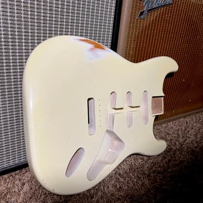 Relic Fender Stratocaster Body Alder Vintage Aged Olympic White 60s Nitrocellulose!😍 image 8