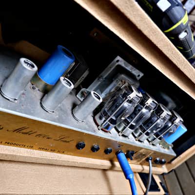 Vintage Marshall JMP 2203 MKII Master Lead 100-watt Amp Head w/ Matching 4x12 Speaker Cab - Fawn Tolex image 4
