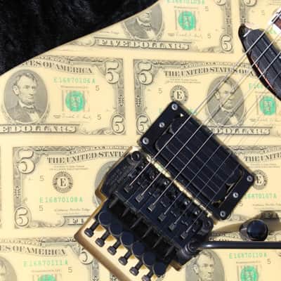 1988 ESP USA Custom Shop Mirage Deluxe Finished With Real $5 Dollar Bills Guitar Super Rare - OHSC image 6
