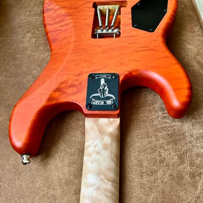 Mr. Scary REH George Lynch 5A Quilted Maple 1-Piece 2018 - Orange Burst (ESP) image 6