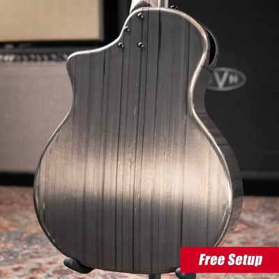 KLOS Carbon Timber Grand Cutaway Mini DAE Acoustic/Electric Guitar - Side Soundport - LR Baggs Anthem with Gig Bag image 2