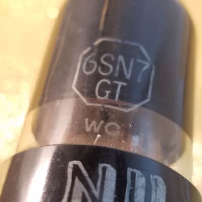 NU National Union balanced 6SN7GT tNOS AT1000 TESTED Vacuum Tube greyglass black glass dual triode 1950-1952 image 6